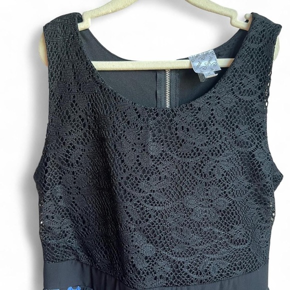 Stylish Black, Purple & Pink Kids Dress - Picture 3 of 8